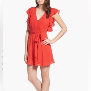 Socialite ruffle sleeve dress